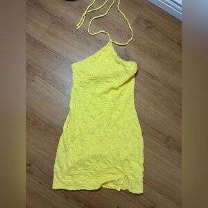 Yellow Halter Neck Dress